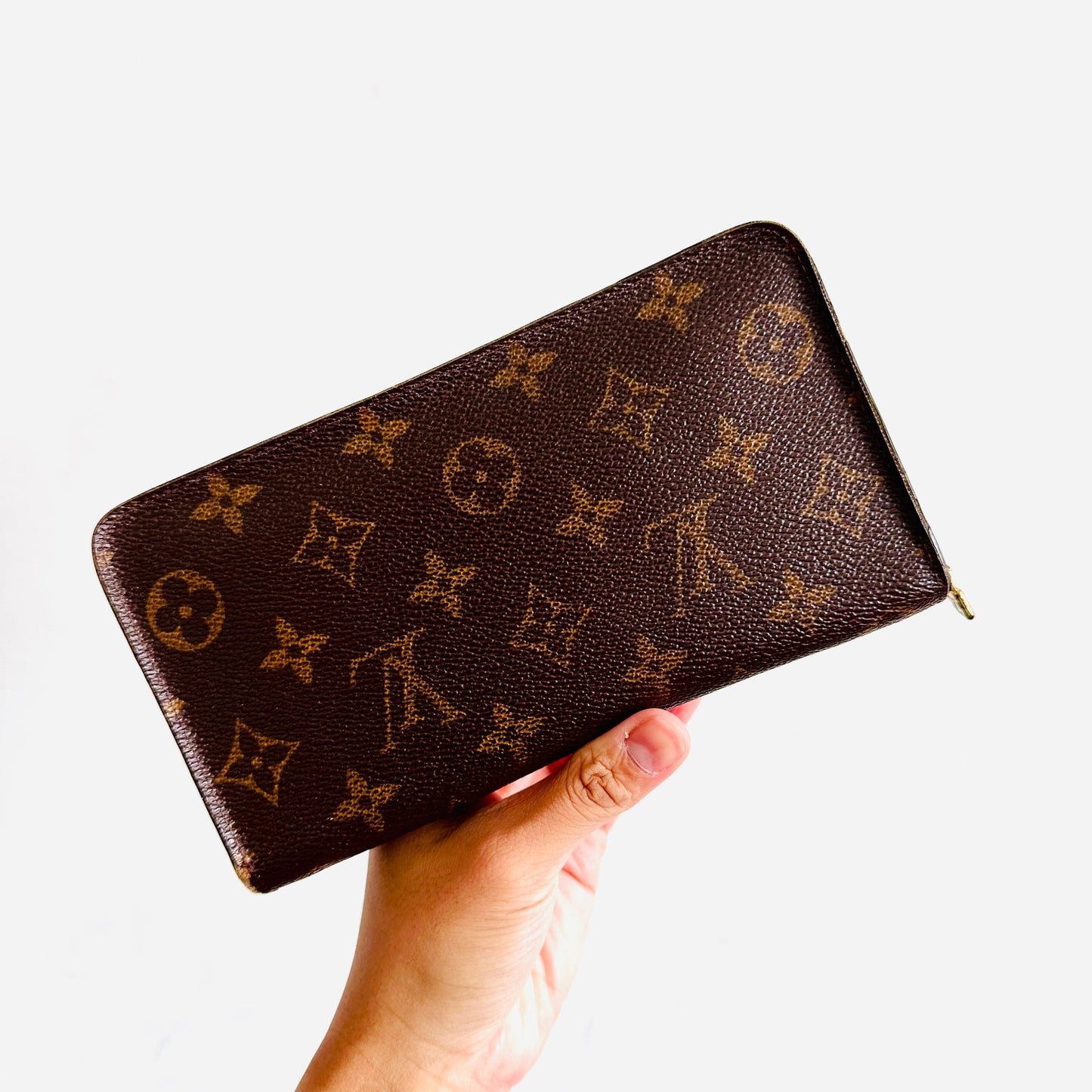Louis Vuitton LV Monogram Logo GHW Classic Zippy Zip Around Long Wallet
