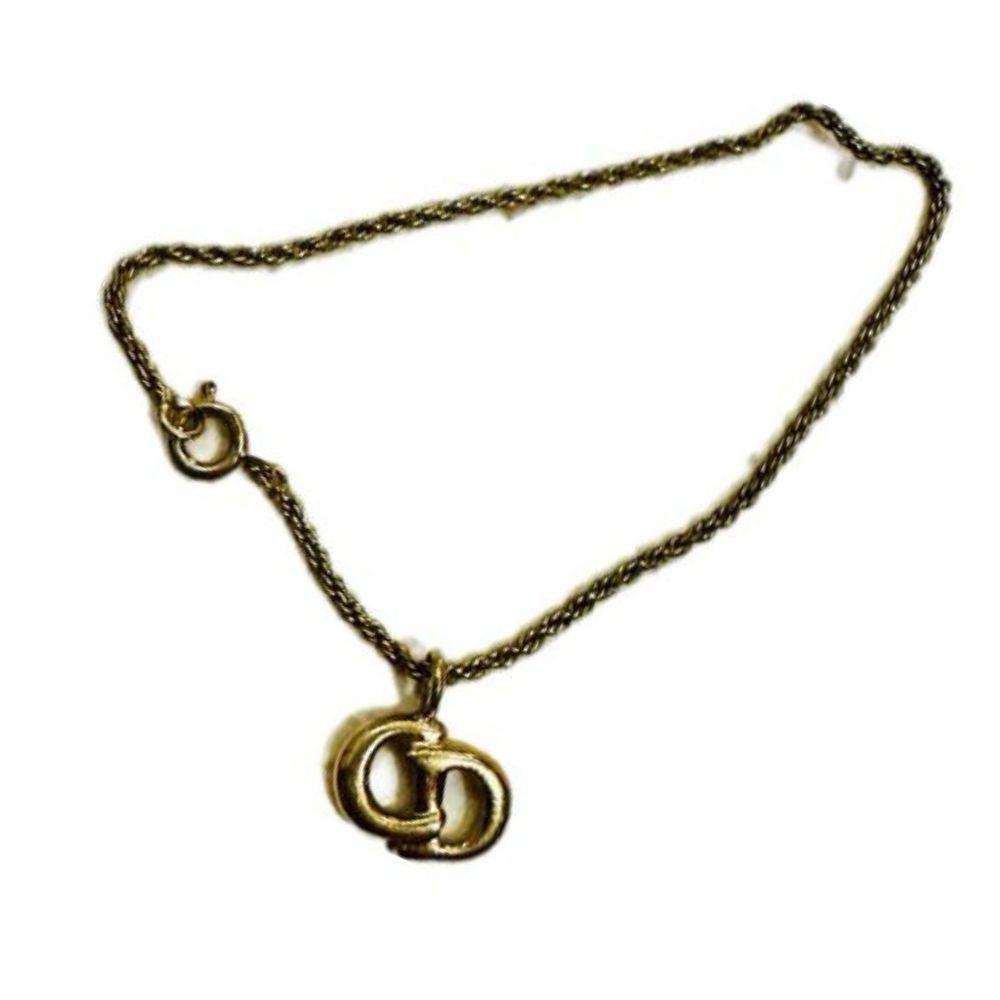 (Up to 16.5cm) Dior Gold CD Logo Chain Bracelet