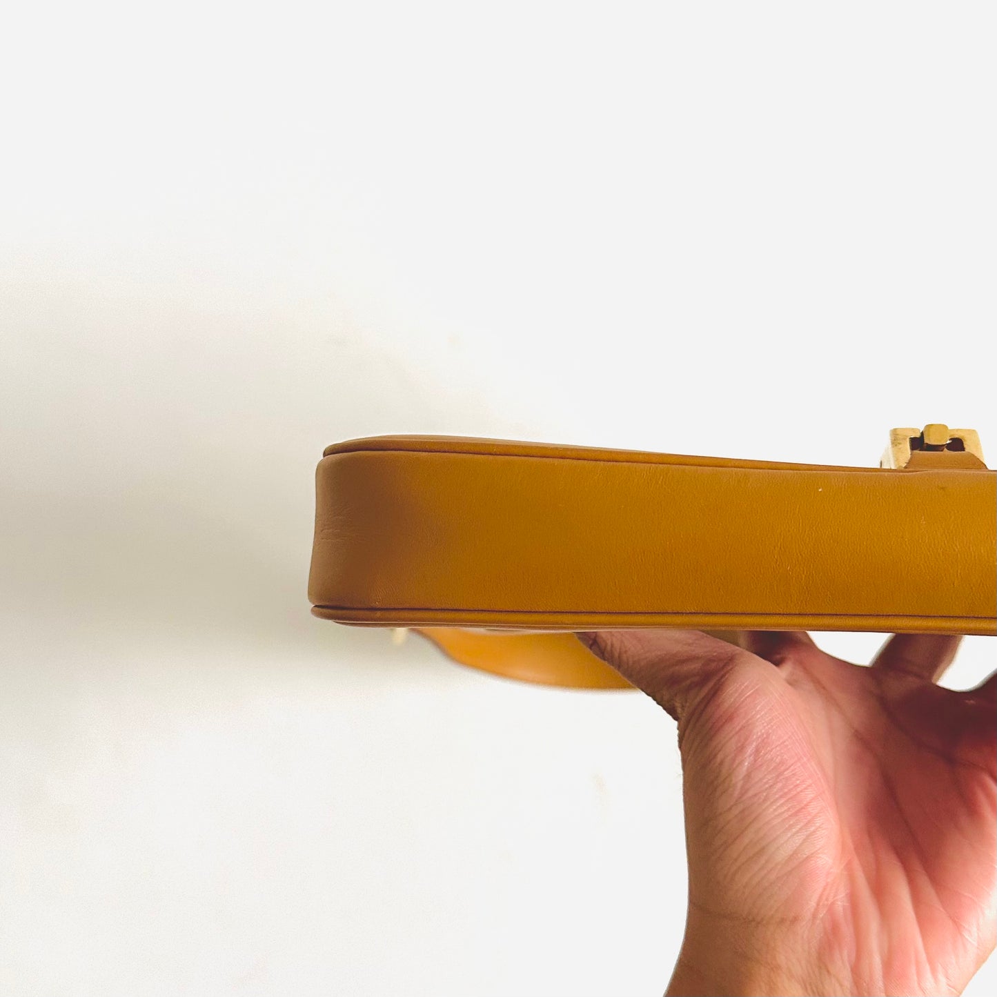 Gucci Jackie Caramel Tan Brown GHW Logo Leather Vintage Hobo Shoulder Bag