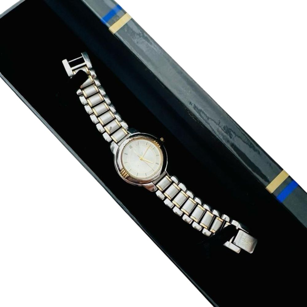 (Up to 14.5cm) YSL Two Tone Stainless Steel 30mm Quartz Watch