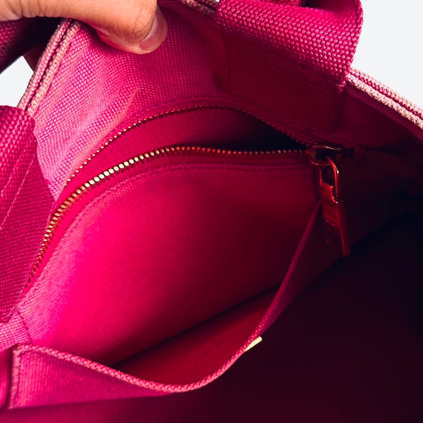 Prada Pink GHW Canapa Classic Logo Small Structured 2-Way Shopper Shoulder Sling Tote Bag
