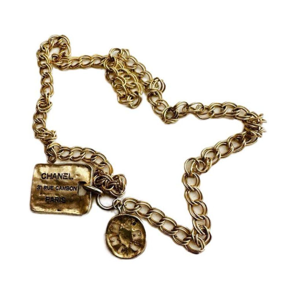 Chanel 31 Rue Cambon Gold Chunky Chain Necklace