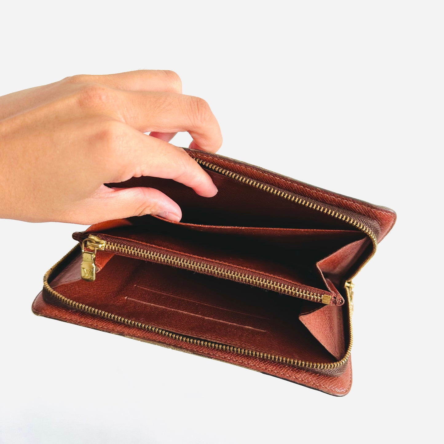 Louis Vuitton LV Monogram Logo GHW Classic Zippy Zip Around Long Wallet