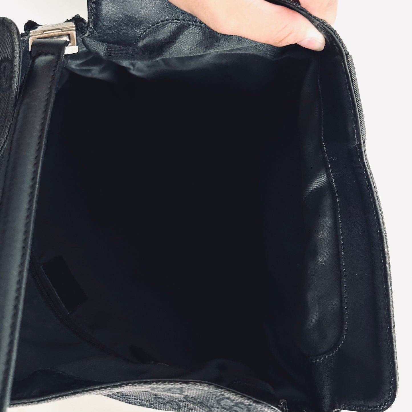 Gucci Jackie Black GG Monogram Logo Hobo Vintage Shoulder Tote Bag