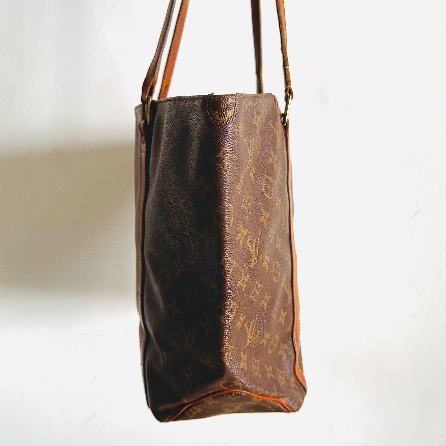 Louis Vuitton LV Sac Shopping Monogram Logo Vintage Shopper Shoulder Tote Bag