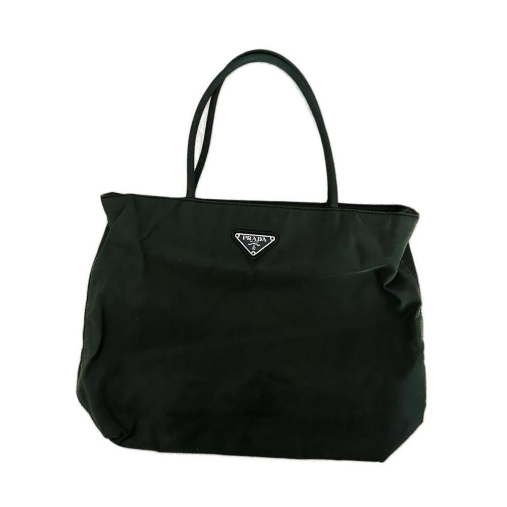 Prada Forest Green Nylon Tote Bag