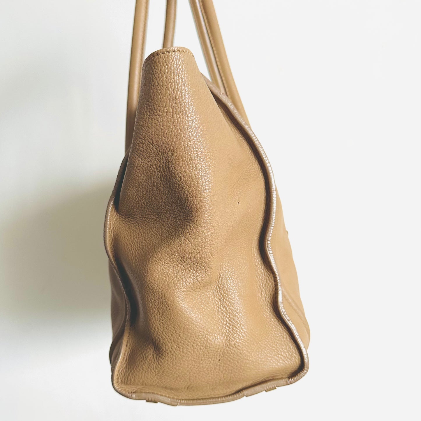 Celine Camel Beige Mini Luggage Top Handle Tote Bag