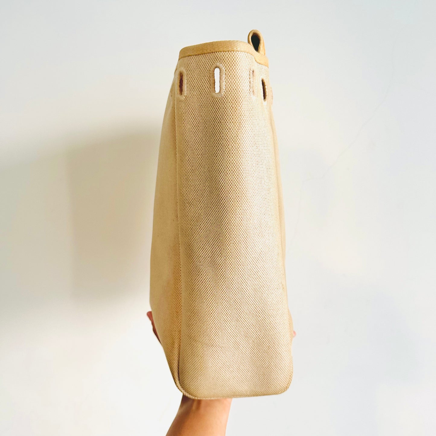 Hermes Beige / Tan Herbag 28 Sac A Dos 2-in-1 Interchangeable Canvas / Leather Top Handle Backpack Tote Bag