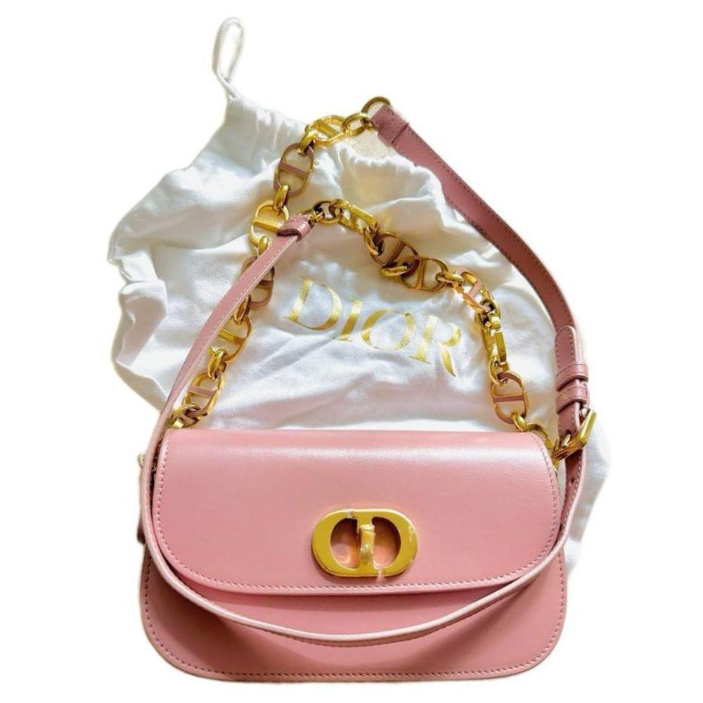 Dior 30 Montaigne Avenue Small Pink GHW Flap Sling Bag