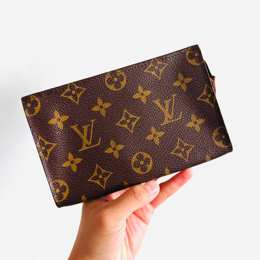 Louis Vuitton LV Monogram Logo Toiletry Pouch 17 Case Clutch
