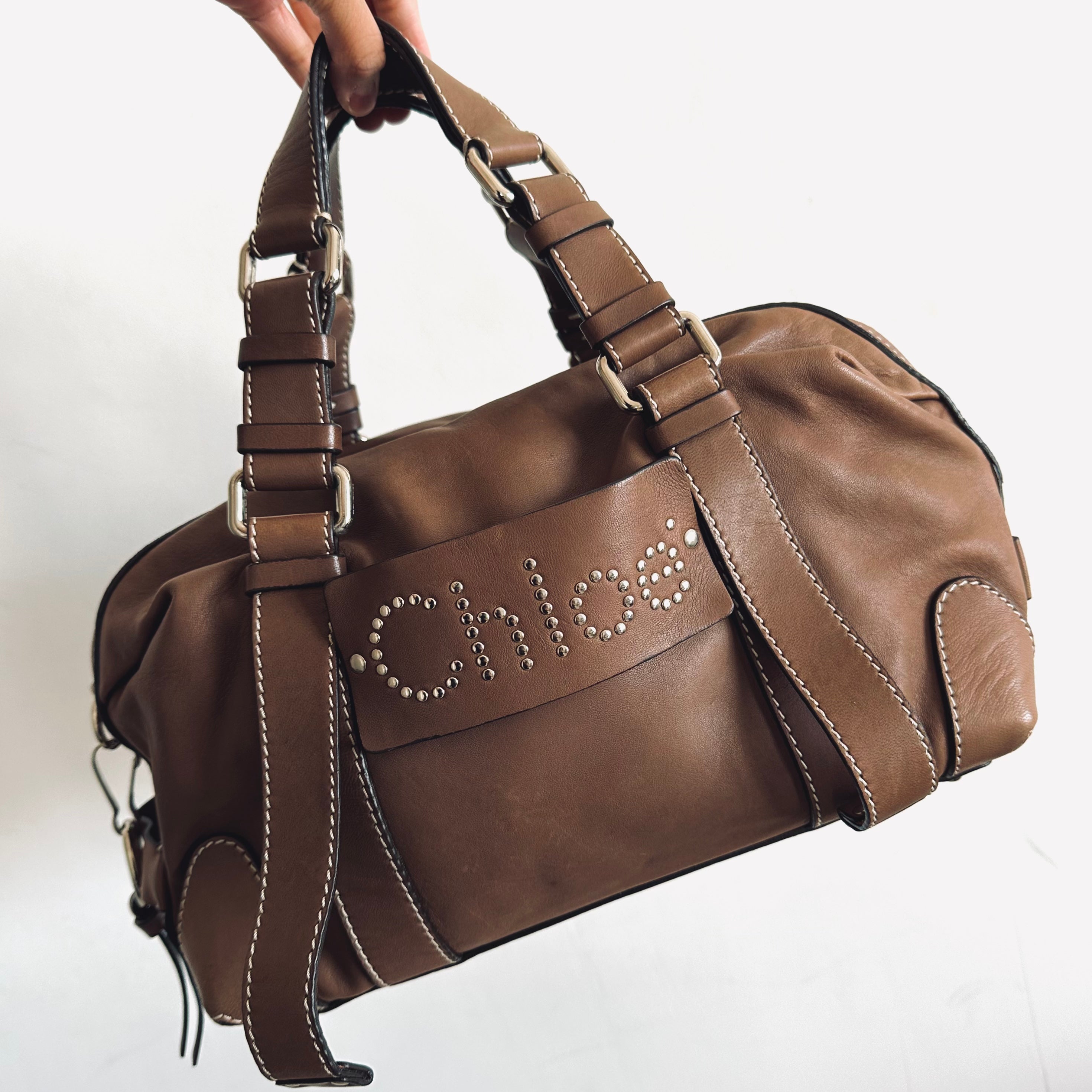 Chloe sales leather satchel