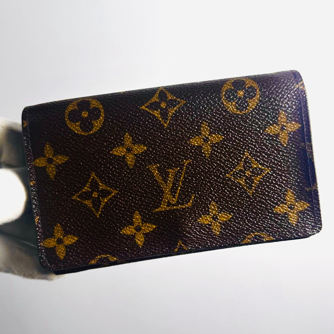 Louis Vuitton LV Monogram Logo GHW Porte Monnaie Tresor Flap Compact Wallet