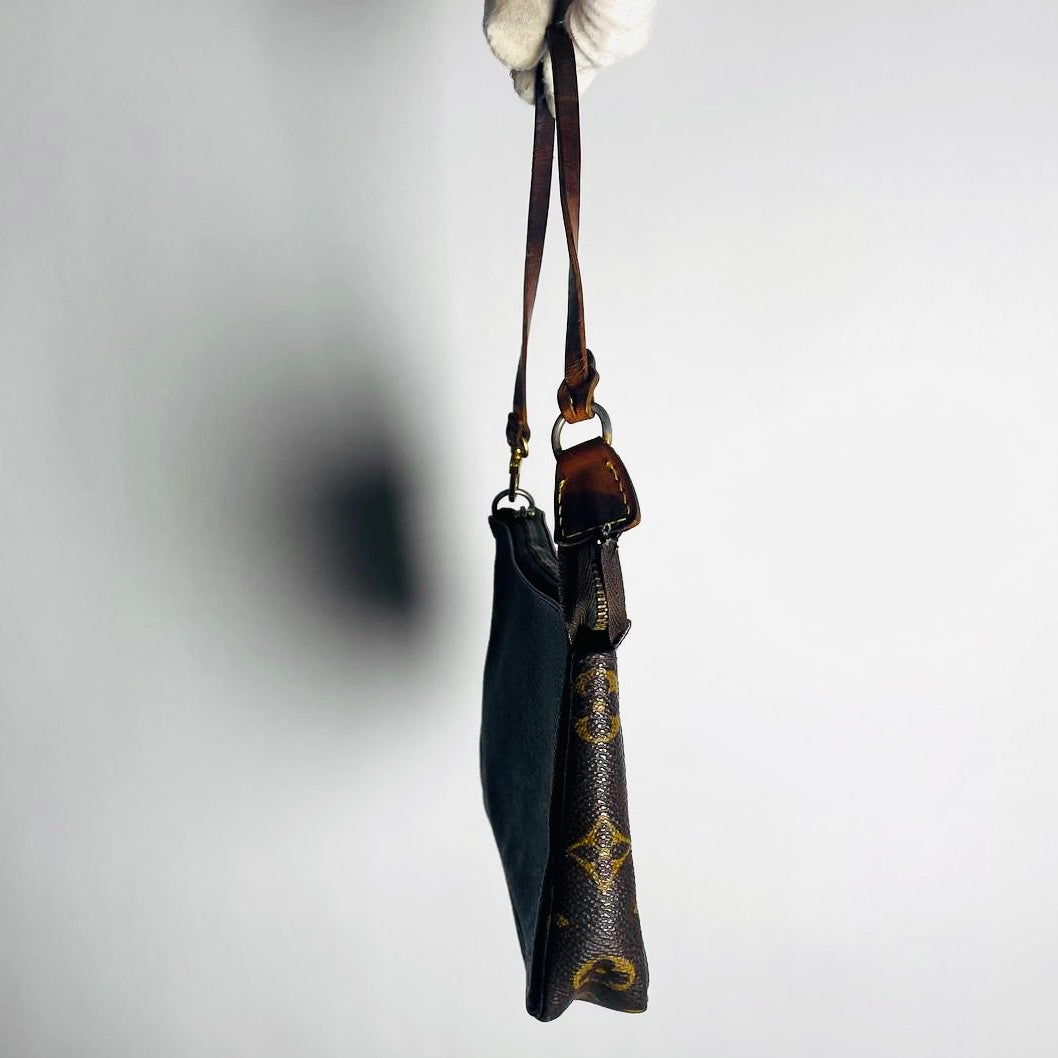 Louis Vuitton LV Monogram Logo GHW Shoulder Hobo Pochette Accessoires Accessories Bag
