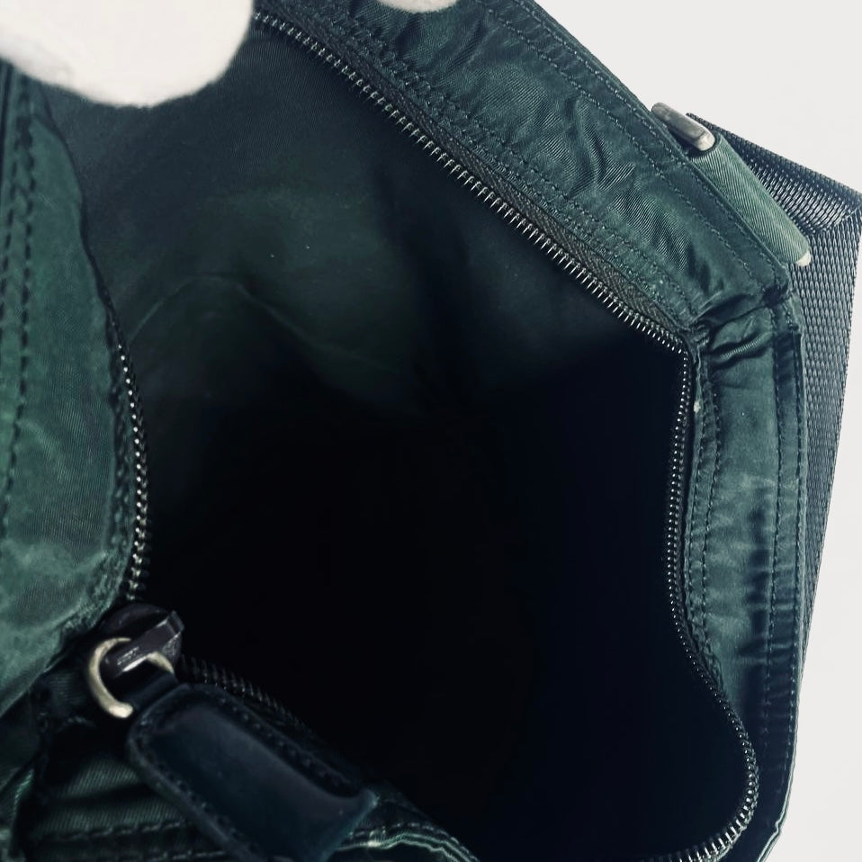 Prada Malachite Jade Classic Logo Tessuto Nylon & Leather Camera Shoulder Sling Bag