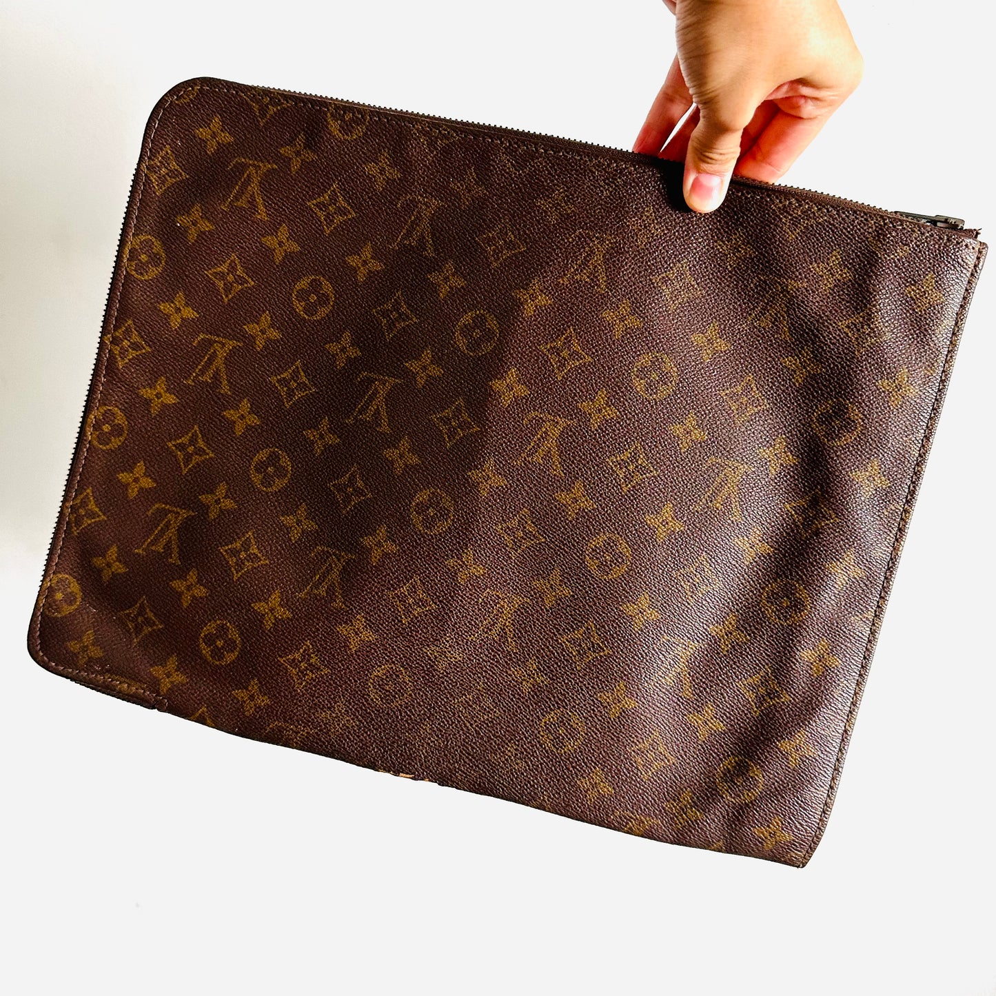 Louis Vuitton LV Poche Documents 38 Monogram Logo Pouch Clutch Case