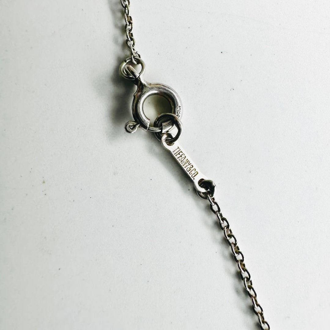 Tiffany & Co T&C Paloma Picasso Loving Heart Pendant Classic Chain 925 Sterling Silver Necklace