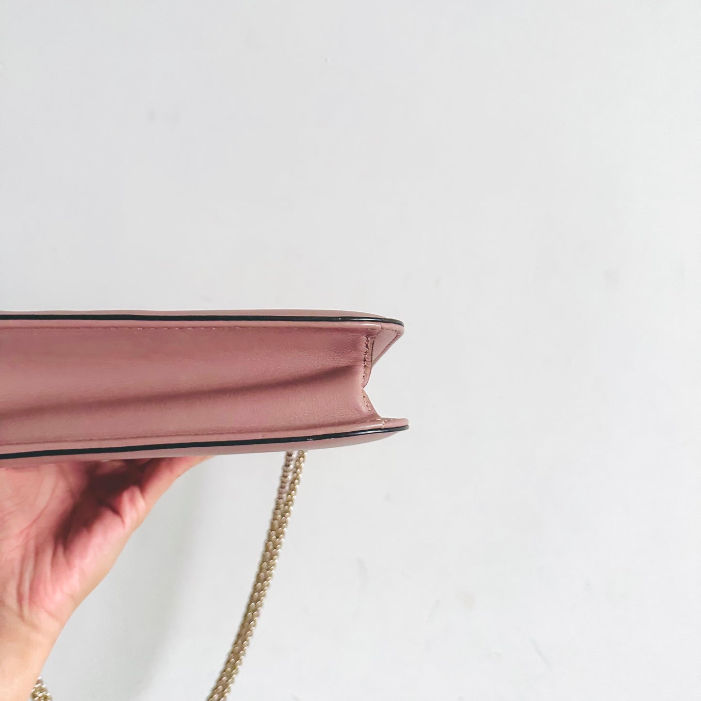 Valentino Rockstud Glam Lock Mauve Blush Pink GHW 2-Way Medium Flap Shoulder Sling Smooth Leather Bag