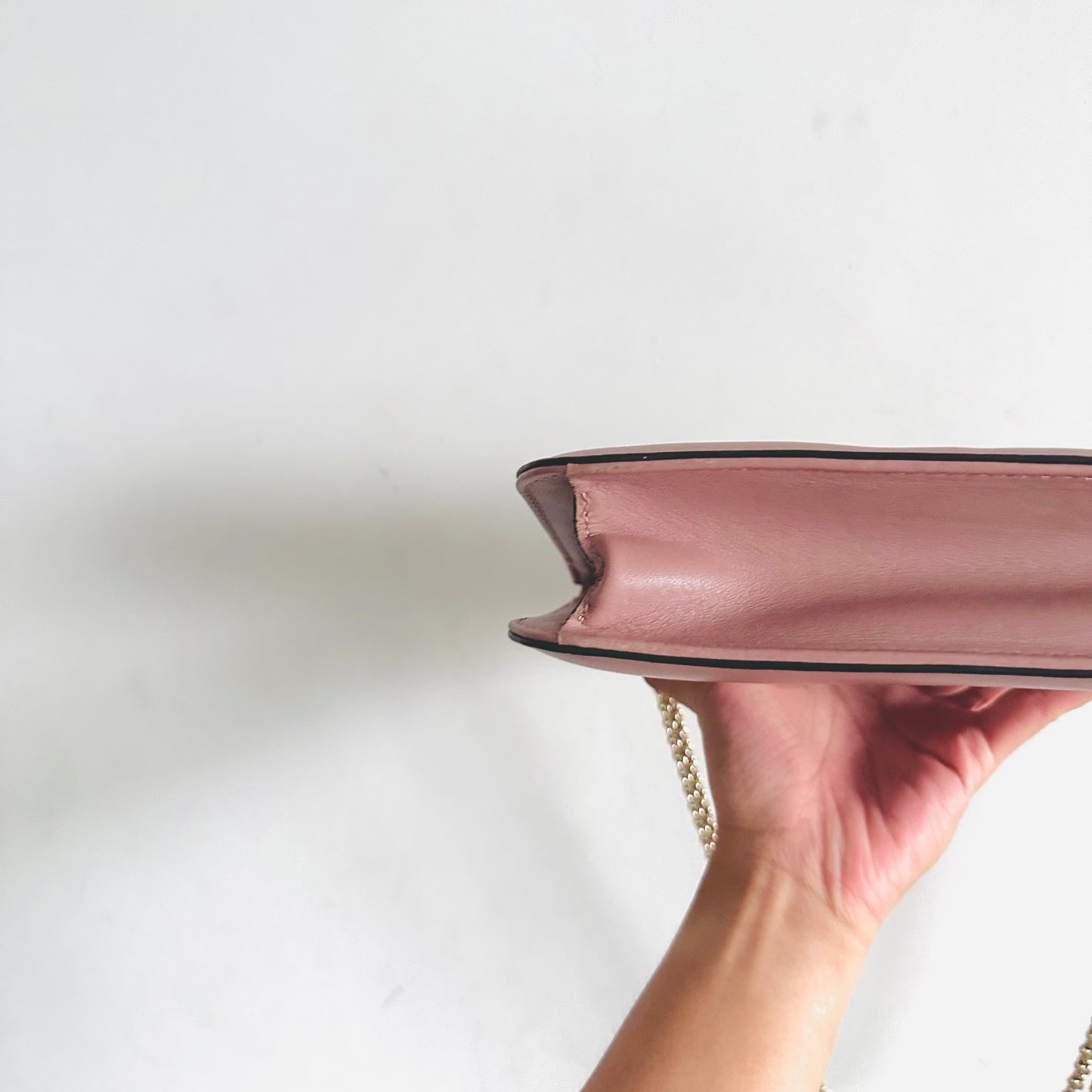 Valentino Rockstud Glam Lock Mauve Blush Pink GHW 2-Way Medium Flap Shoulder Sling Smooth Leather Bag