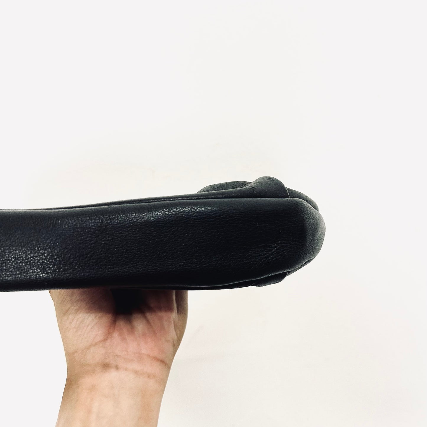 Christian Dior CD Black GHW Leather Monogram Logo Clutch Pouch Case