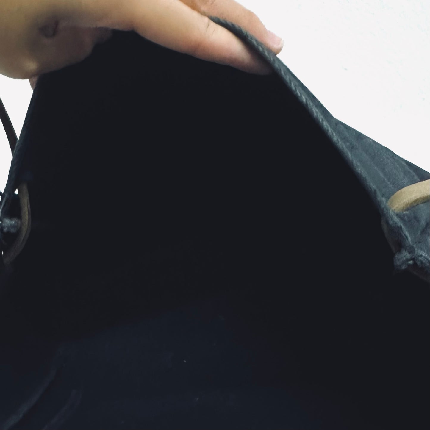 Hermes Black / Tan Herbag 28 Sac A Dos Canvas / Leather Top Handle Shoulder Sling Tote Bag