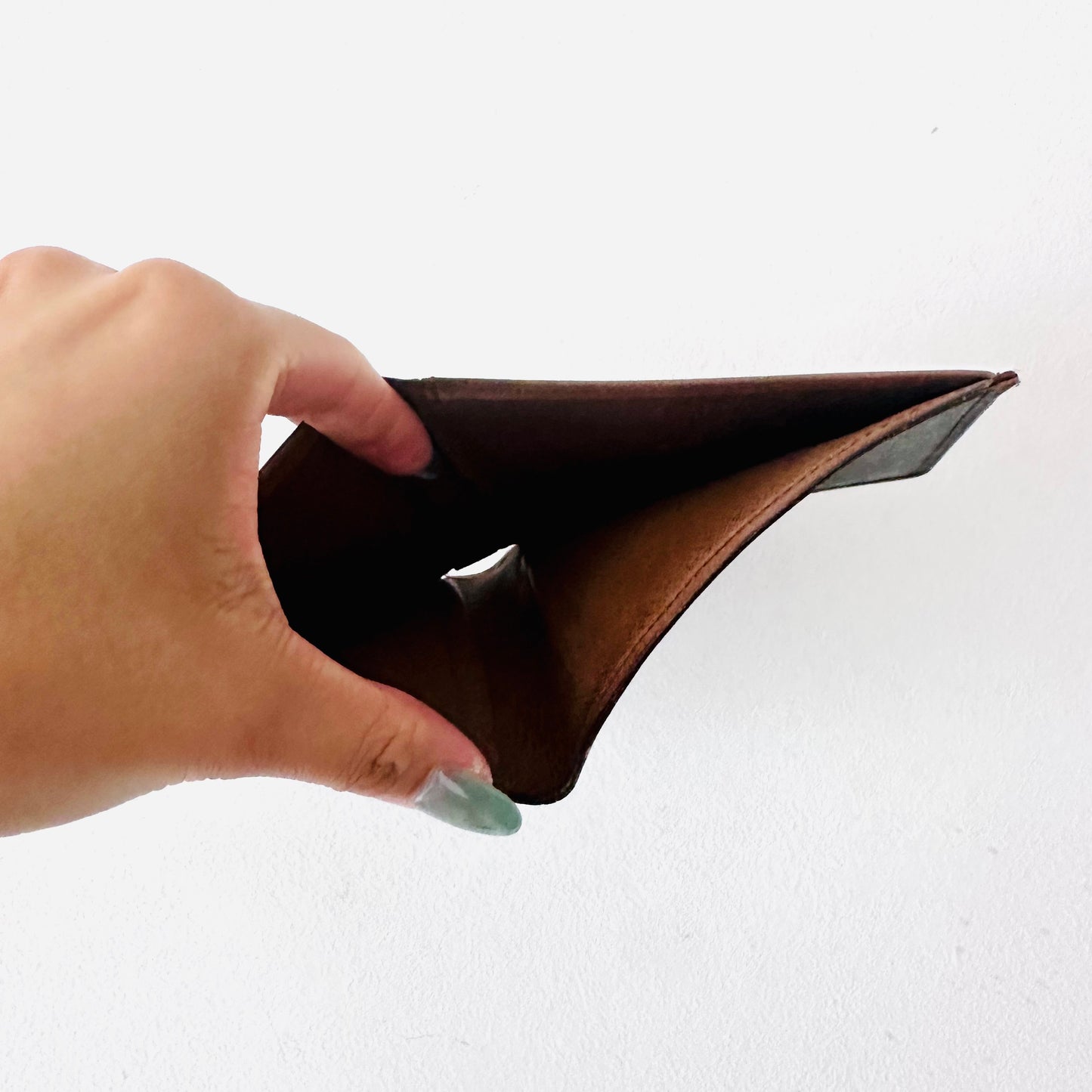 Louis Vuitton LV Porte Monnaie Marco Monogram Logo Flap Slim Bifold Wallet