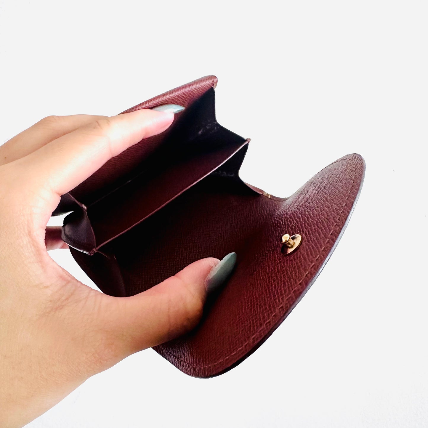 Louis Vuitton LV Monogram Logo Compact Flap Coin Purse Wallet