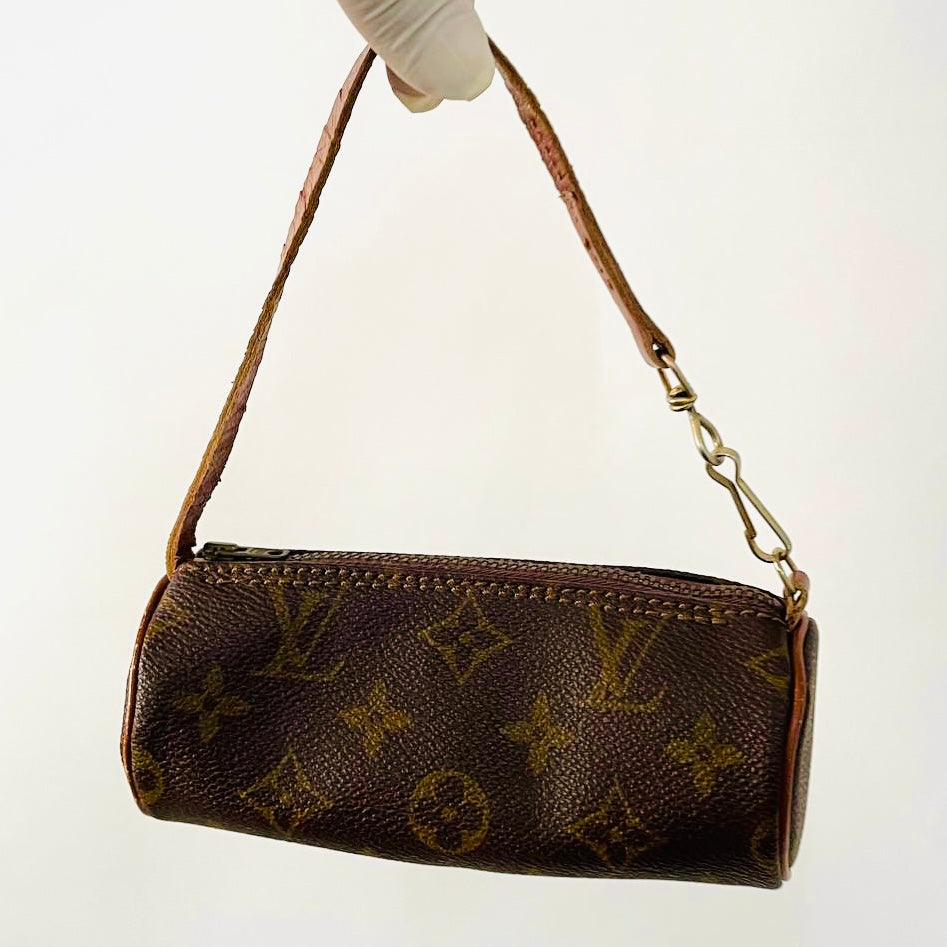 Louis Vuitton LV Papillon Monogram Logo GHW Roller Pochette Accessories Accessoires Shoulder Bag