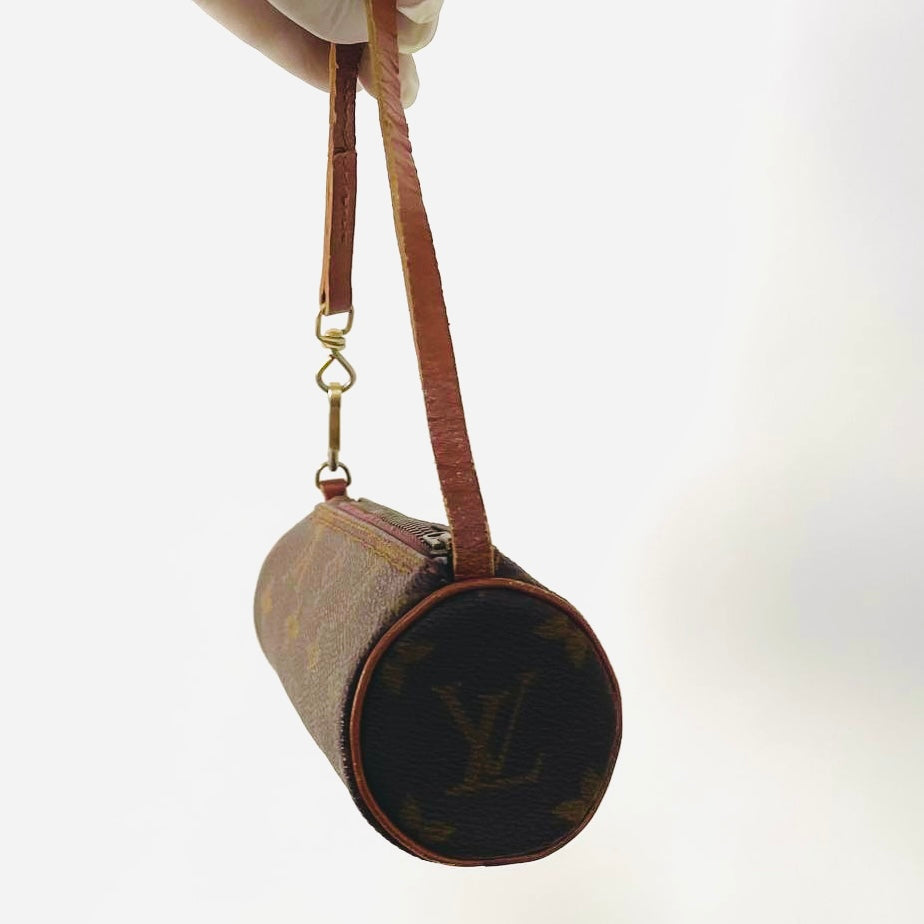 Louis Vuitton LV Papillon Monogram Logo GHW Roller Pochette Accessories Accessoires Shoulder Bag