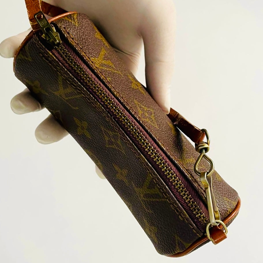 Louis Vuitton LV Papillon Monogram Logo GHW Roller Pochette Accessories Accessoires Shoulder Bag