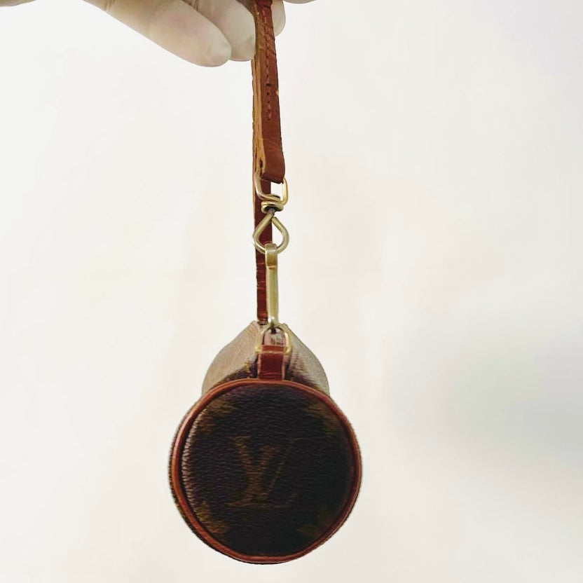 Louis Vuitton LV Papillon Monogram Logo GHW Roller Pochette Accessories Accessoires Shoulder Bag