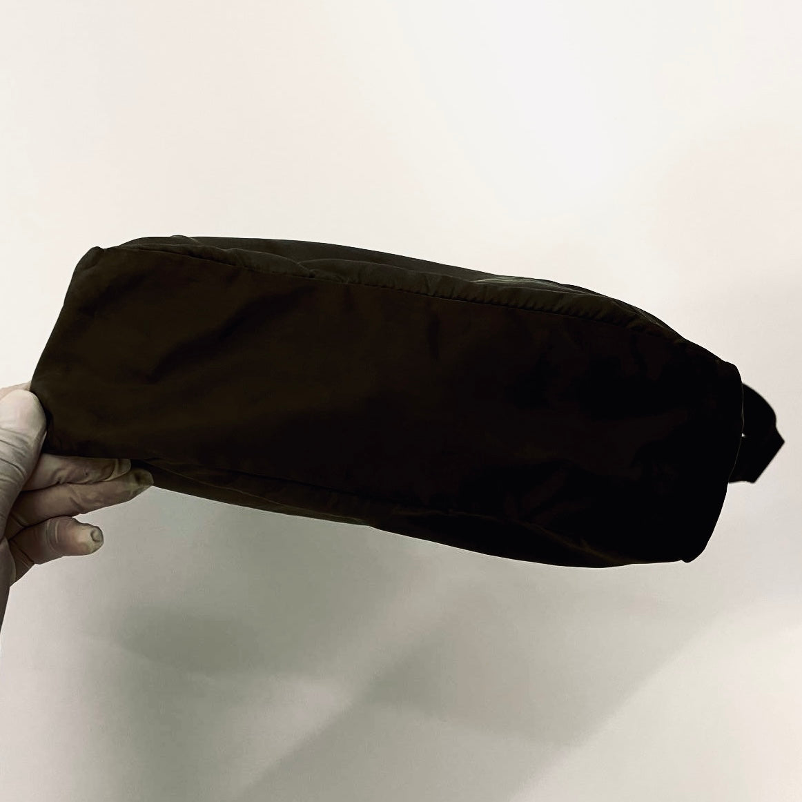 Prada Khaki Tessuto Logo Classic Nylon & Leather Camera Zip Shoulder Sling Bag