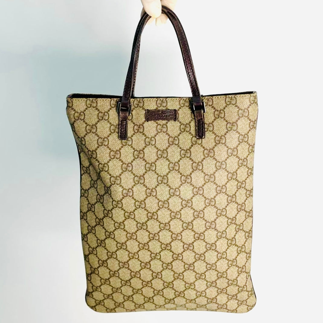 Gucci GG Supreme Monogram Logo Vintage Shopper Shoulder Tote Bag