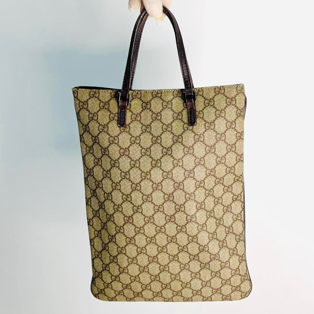 Gucci GG Supreme Monogram Logo Vintage Shopper Shoulder Tote Bag