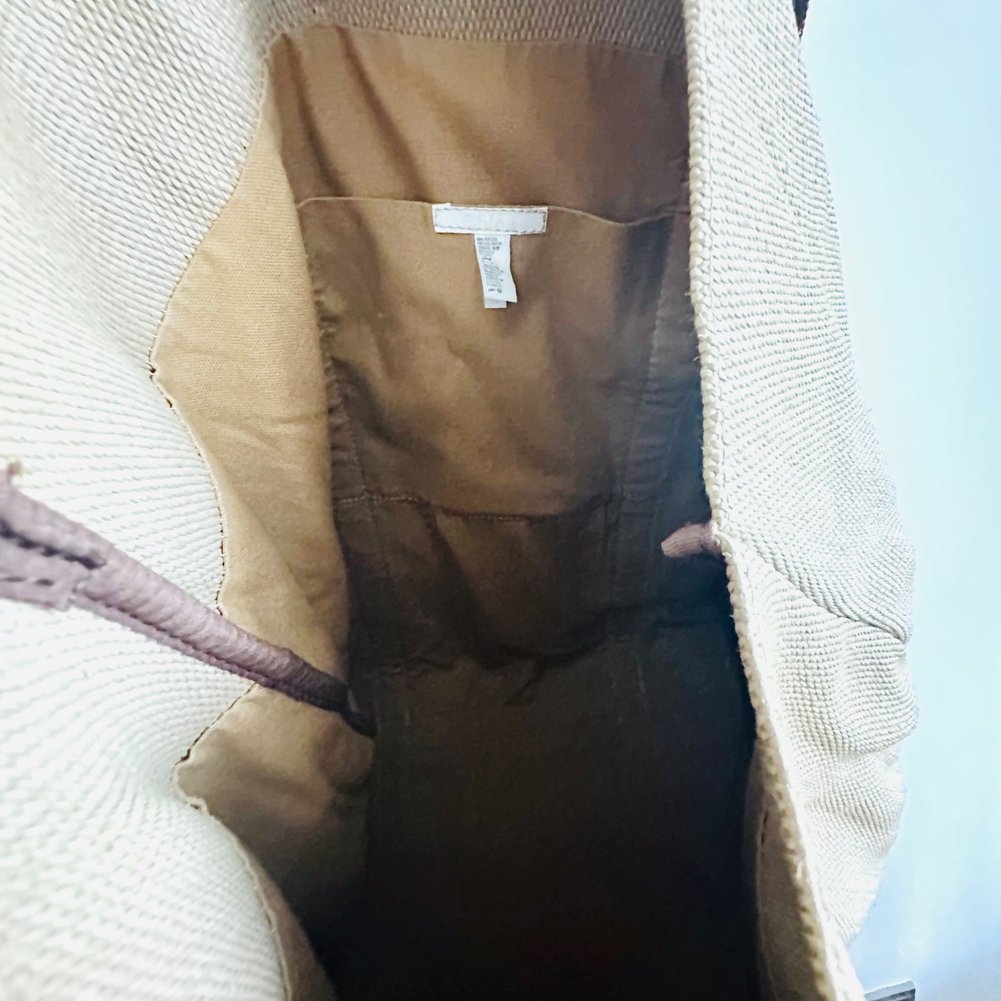 Chloe Woody Beige / Brown Monogram Logo Shopper Tote Bag