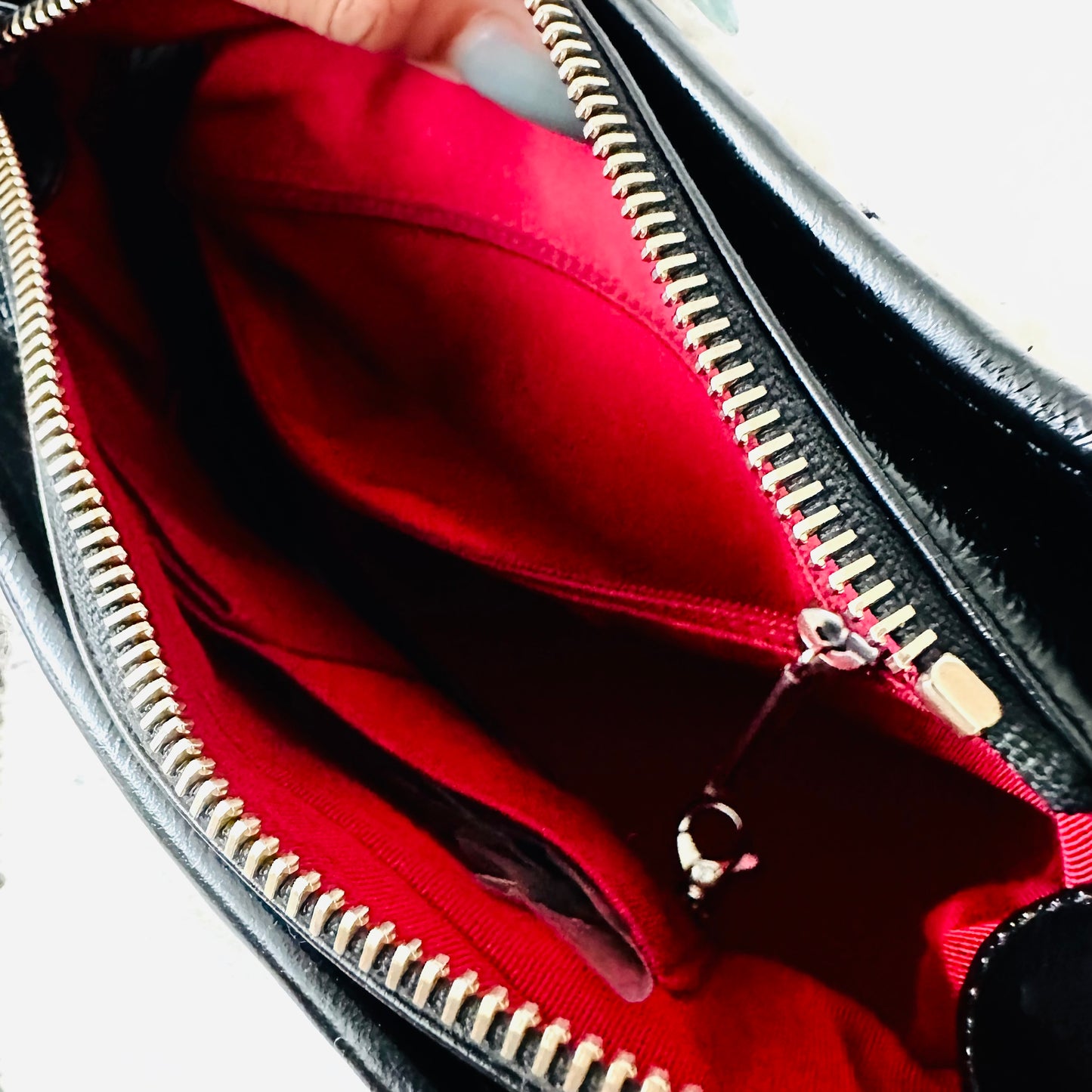 Chanel White / Black GHW Tweed Small Gabrielle CC Monogram Logo Chain Shoulder Sling Bag 24s