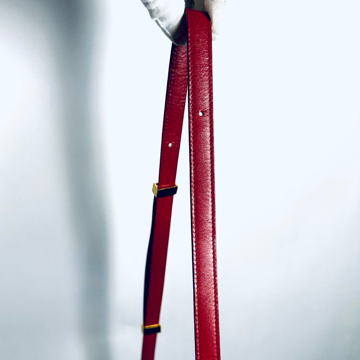 Celine Deep Red GHW Medium Classic Box Monogram Logo Smooth Leather Shoulder Sling Bag
