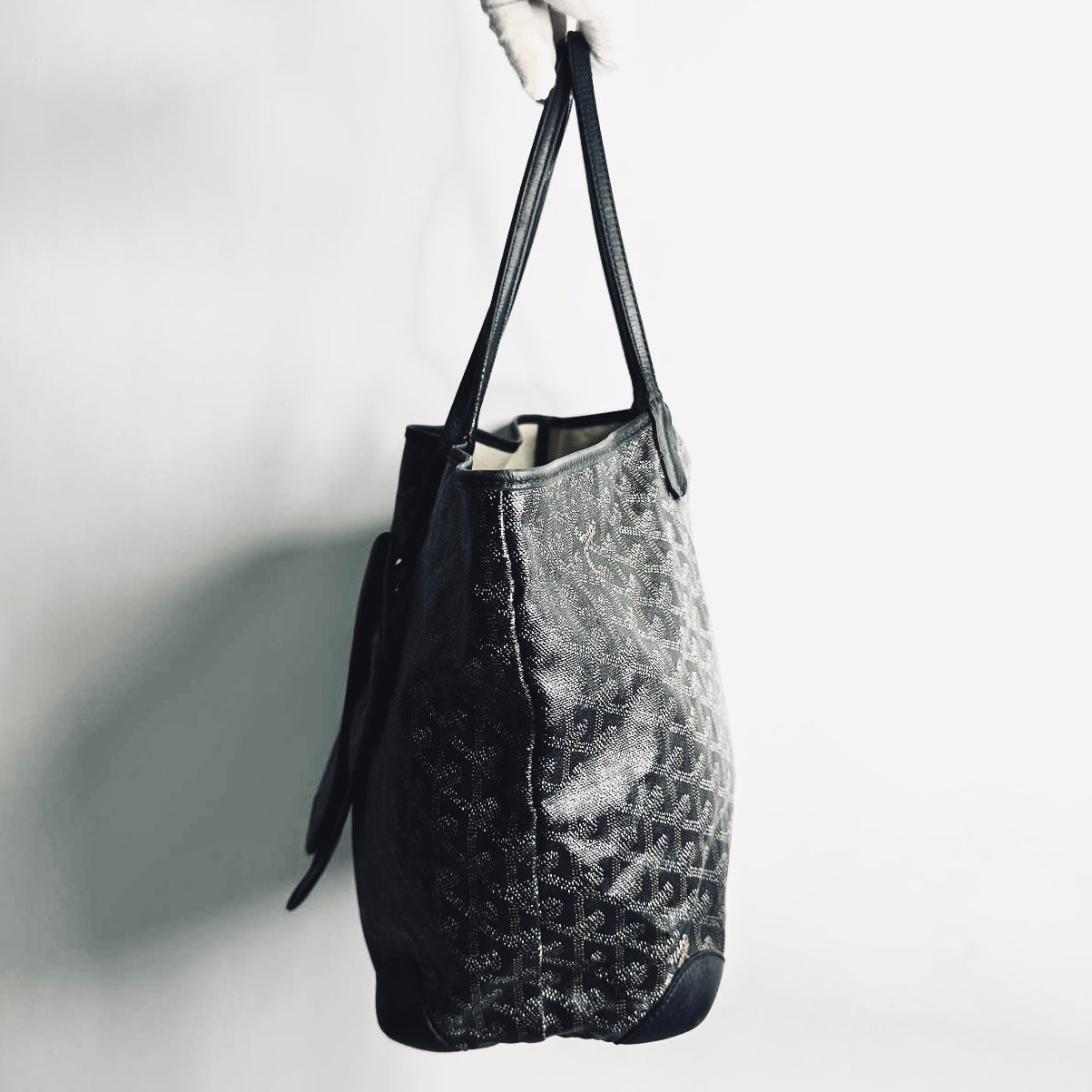 Goyard Black Saint Louis PM Monogram Shopper Shoulder Tote Bag With Pouch