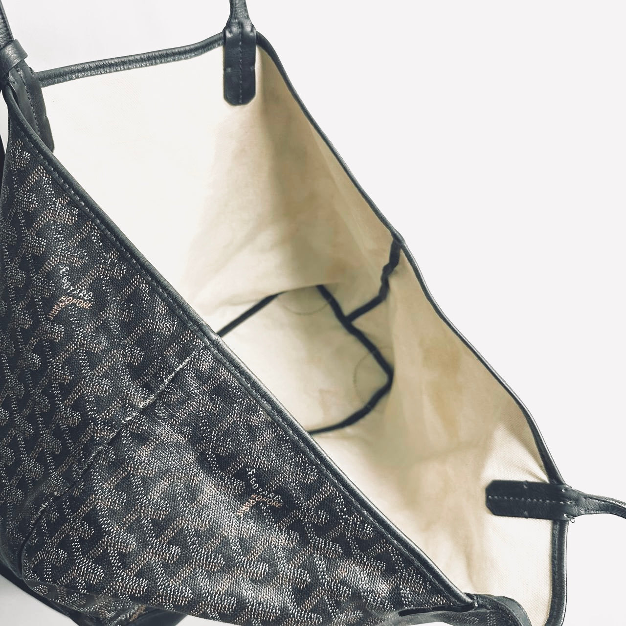 Goyard Black Saint Louis PM Monogram Shopper Shoulder Tote Bag With Pouch