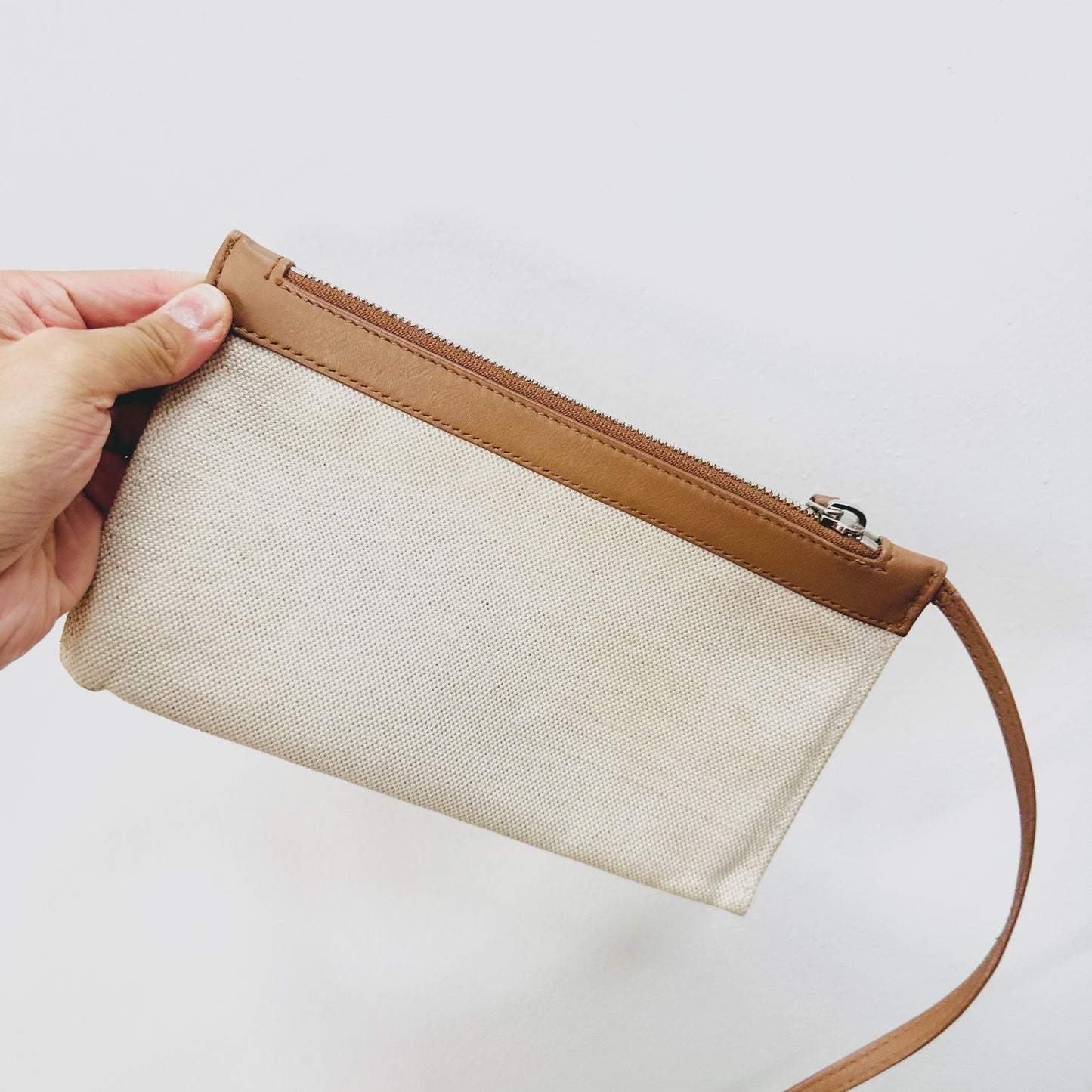 Balenciaga Cabas Caramel Brown / White Logo Small S Shopper Shoulder Tote Bag With Small Pouch