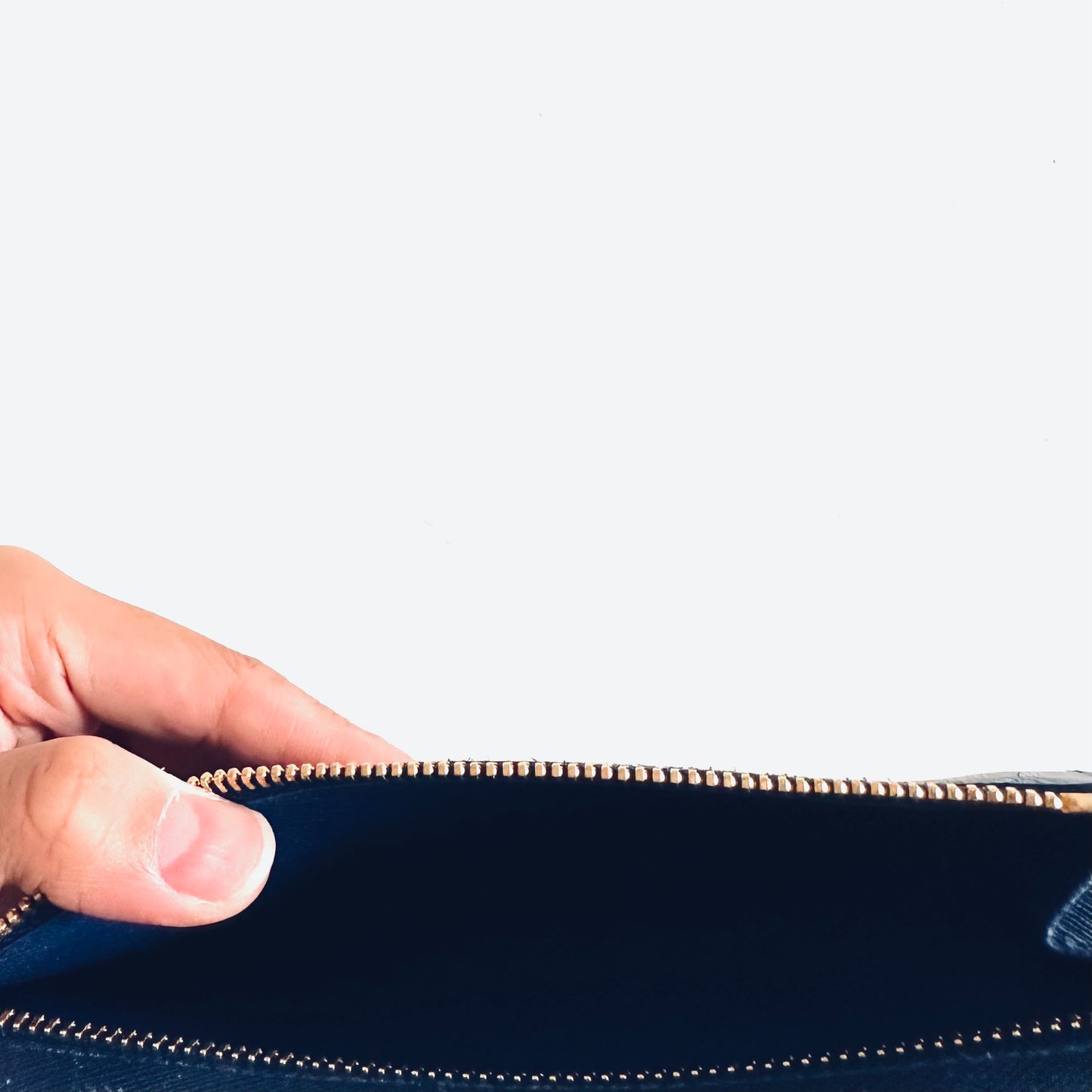 Prada Navy Blue GHW Saffiano Leather Monogram Logo Classic Continental Flap Long Wallet With Card Case