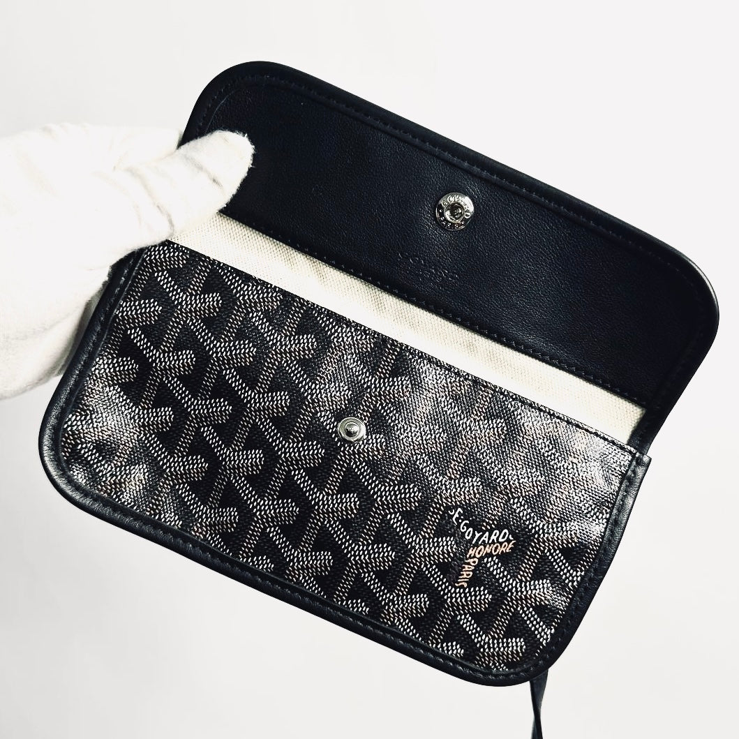 Goyard Black Saint Louis PM Monogram Shopper Shoulder Tote Bag With Pouch