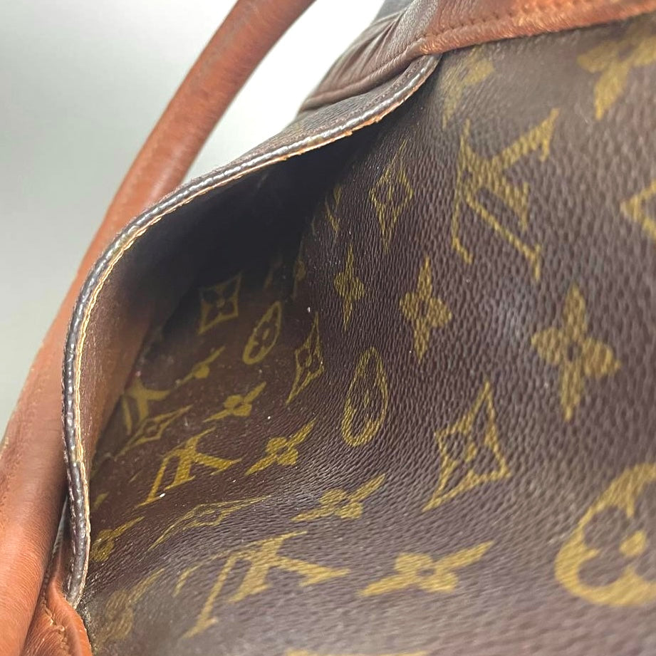 Louis Vuitton LV Sac Weekend Monogram Logo GHW Vintage Shopper Shoulder Tote Bag
