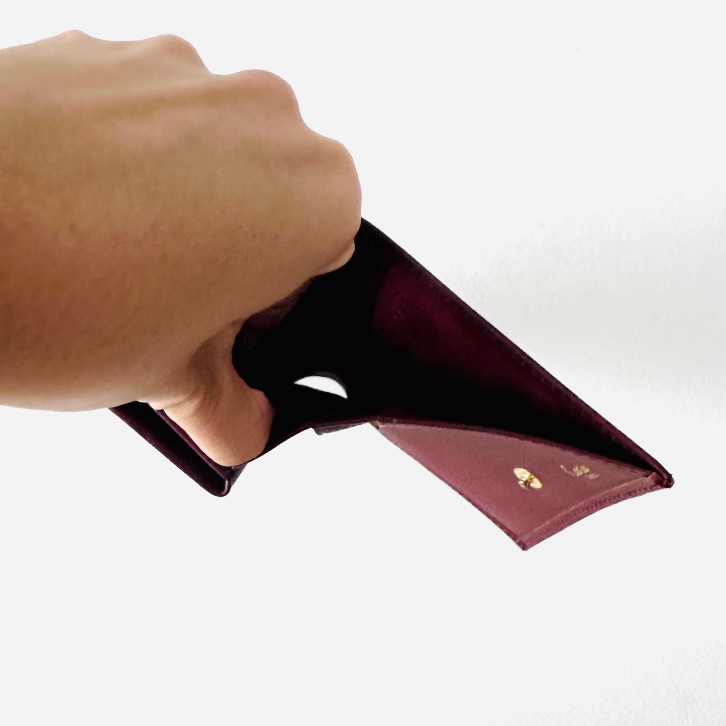 Cartier Must / Mast de Cartier Maroon GHW Smooth Leather Bifold Compact Wallet