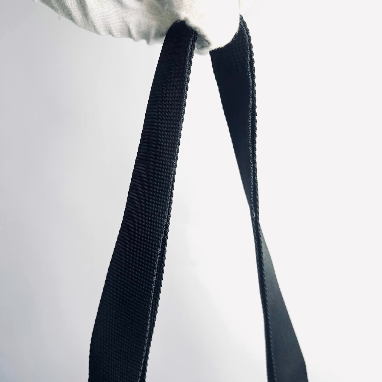 Prada Black Tessuto Monogram Logo Classic Nylon Zip Shoulder Sling Bag