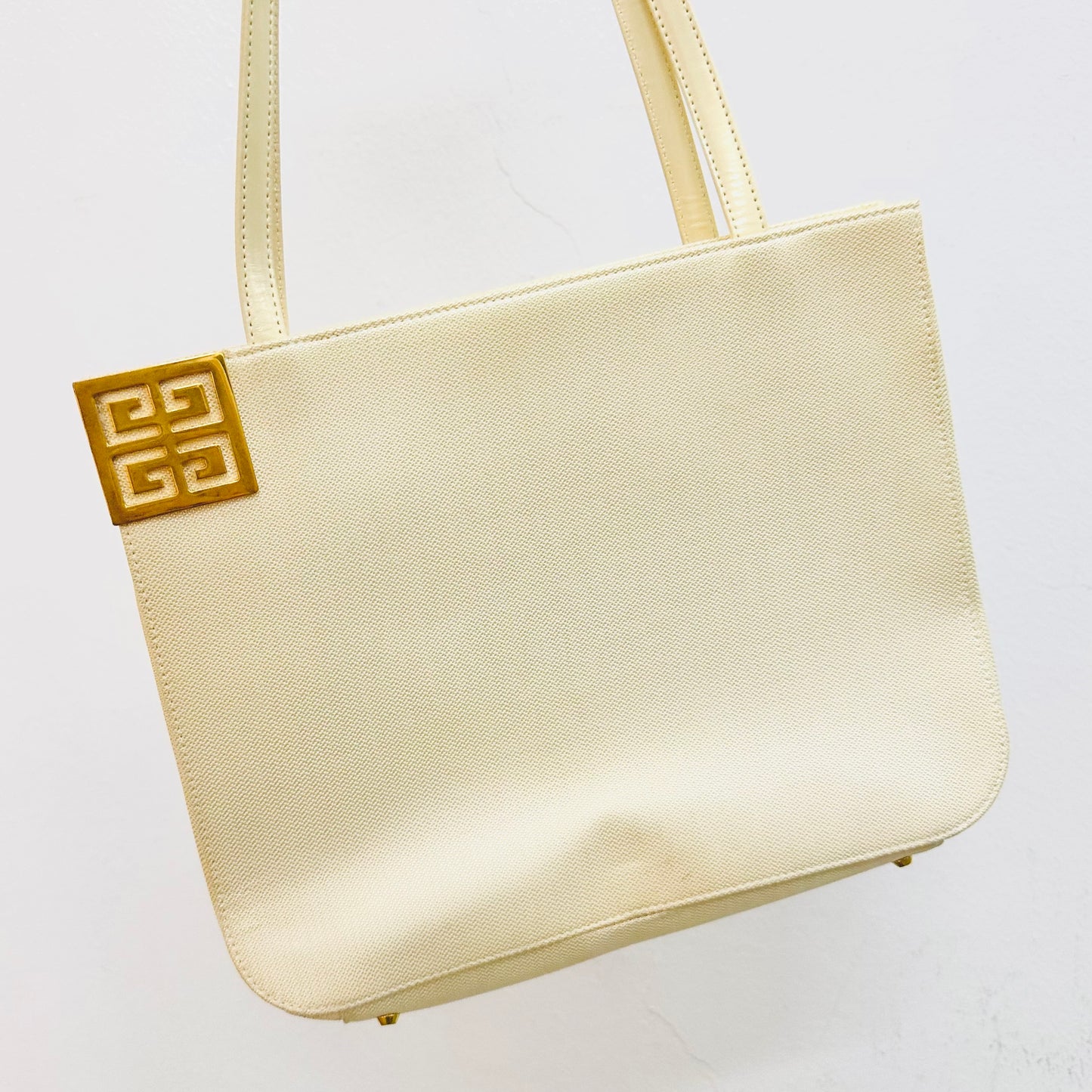 Givenchy 4G Maroquinerie White GHW Monogram Logo Shoulder Shopper Tote Bag