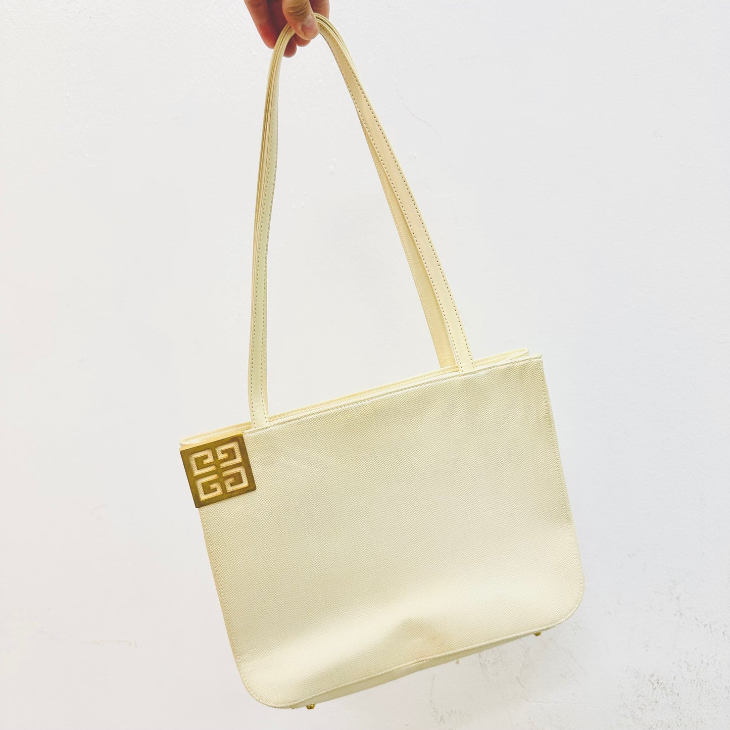 Givenchy 4G Maroquinerie White GHW Monogram Logo Shoulder Shopper Tote Bag