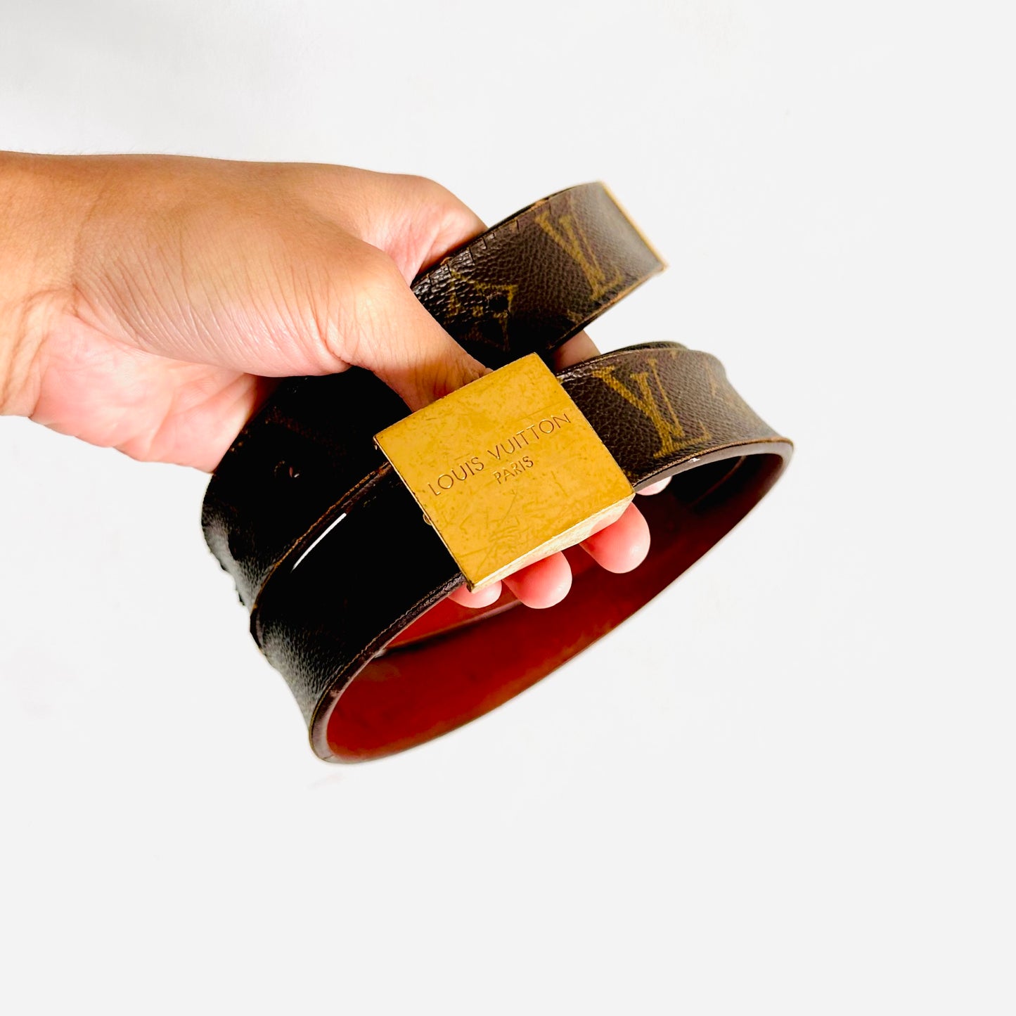 Louis Vuitton LV Monogram Logo GHW Classic Iconic 40MM Belt