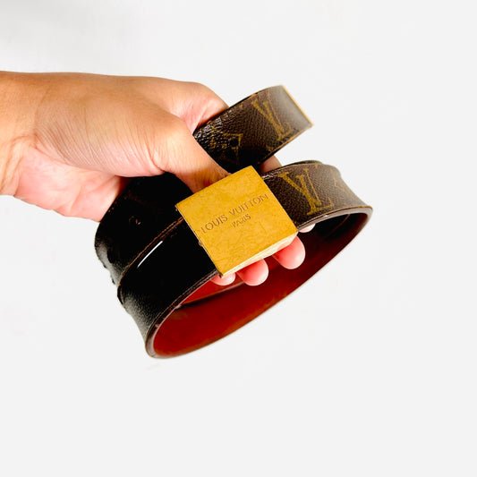 Louis Vuitton LV Monogram Logo GHW Classic Iconic 40MM Belt