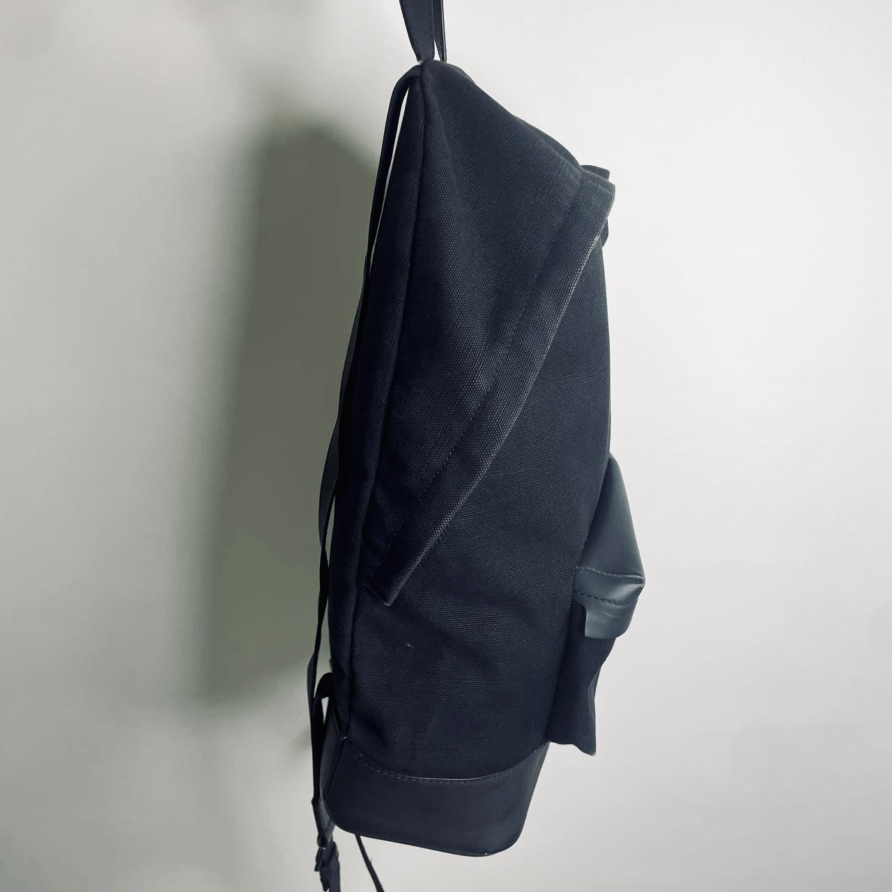 Balenciaga Black Monogram Logo Canvas Explorer Backpack Bag