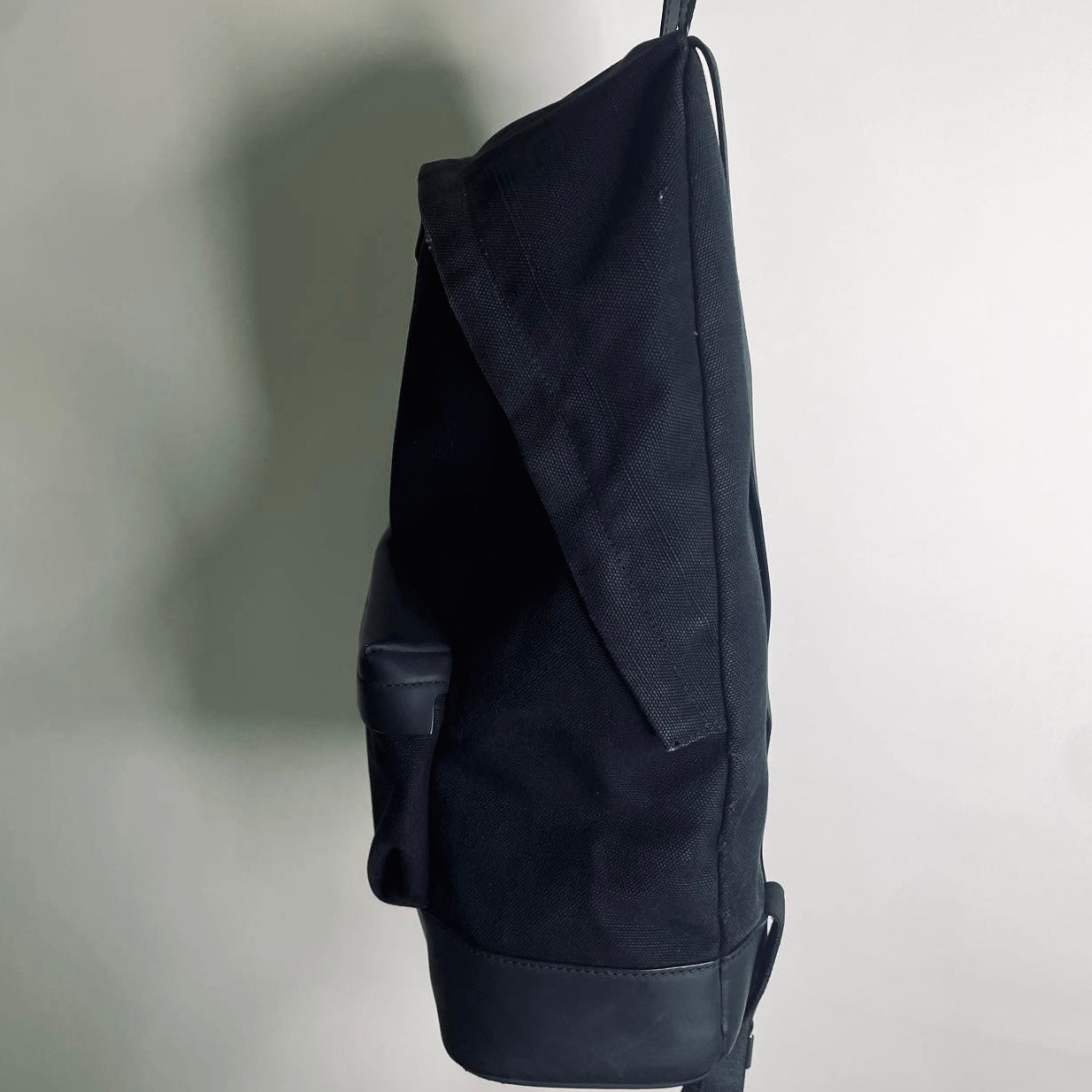 Balenciaga Black Monogram Logo Canvas Explorer Backpack Bag
